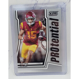 2022 Panini Score Protential Drake London Rookie Card #P-DL Atlanta Falcons USC